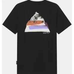 DEDICATED - T-Shirt Stockholm Cut Out Mountain - T-Shirt Black Sale