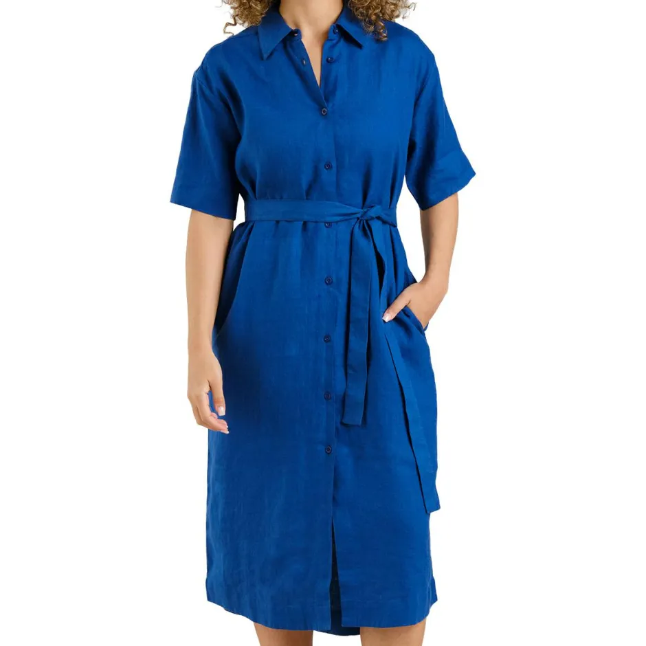 Sale - Women's Shirt Dress Ripa Linen - Kleid Alltagsbekleidung