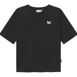 Clearance DEDICATED - Women's T-Shirt Vadstena Cat Cobra Pose - T-Shirt Black