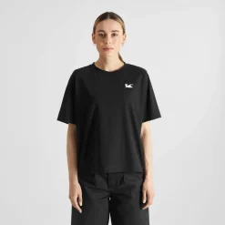 Clearance DEDICATED - Women's T-Shirt Vadstena Cat Cobra Pose - T-Shirt Black
