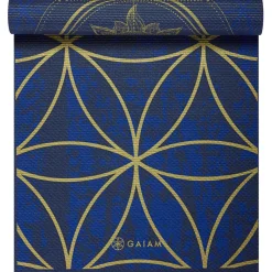 Clearance GAIAM - 6 mm Premium Metallic Yoga Mat - Yogamatte Bronze Medallion