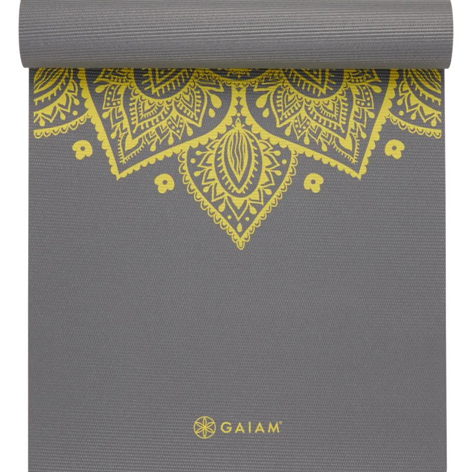 GAIAM - 6 mm Premium Printed Yoga Mat - Yogamatte Citron Sundial Outlet