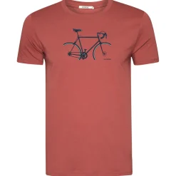 GreenBomb - Bike Crop Guide T-Shirt - T-Shirt Sunset Red