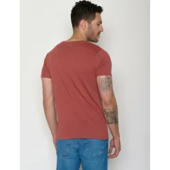 GreenBomb - Bike Crop Guide T-Shirt - T-Shirt Sunset Red