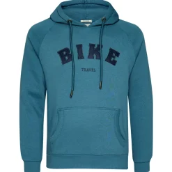 GreenBomb - Bike Travel Trek Hoodie - Hoodie Tidal Blue Outlet