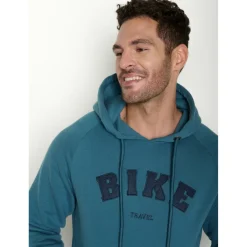 GreenBomb - Bike Travel Trek Hoodie - Hoodie Tidal Blue Outlet