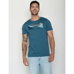 GreenBomb - Canoe Fjord Guide T-Shirt - T-Shirt Tidal Blue Discount