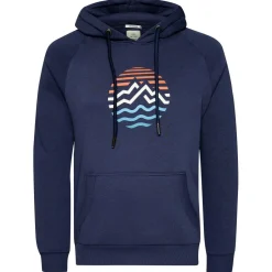 GreenBomb - Mountain Stripes Trek Hoodie - Hoodie Navy Hot