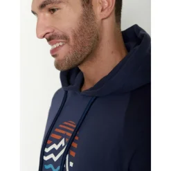 GreenBomb - Mountain Stripes Trek Hoodie - Hoodie Navy Hot