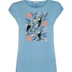GreenBomb - Women's Tucan Flower Timid - T-Shirt Glacier Blue Outlet