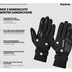 Sale - Ride 2 Windproof Winter Gloves - Handschuhe Fahrradbekleidung|Handschuhe