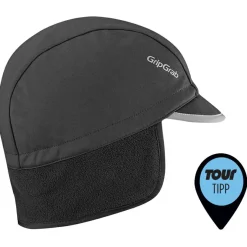 Best GripGrab - Windproof Winter Cycling Cap - Radmütze Black