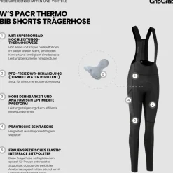 GripGrab - Women's PACR Thermal Bib Tights - Radhose Black Sale