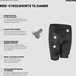 Hot GripGrab - Women's Ride Cycling Shorts - Radhose Black