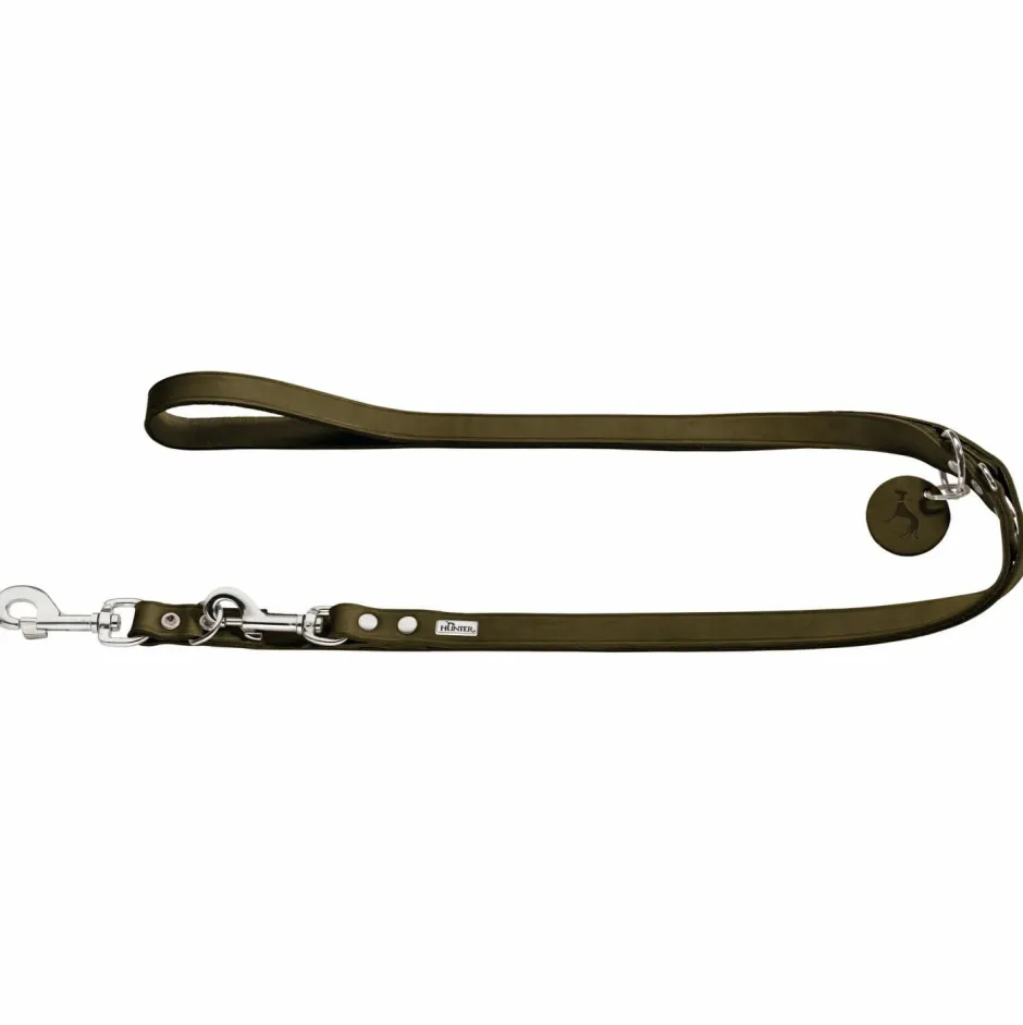 Discount Hunter - Verstellbare Führleine Leder - Hundeleine