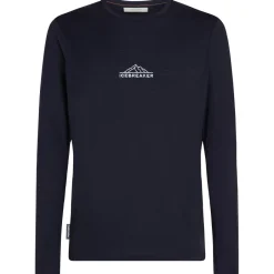 Hot Icebreaker - Merino 150 Tech Lite L/S Tee Road To Cook - Merinoshirt Midnight Navy