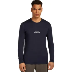 Hot Icebreaker - Merino 150 Tech Lite L/S Tee Road To Cook - Merinoshirt Midnight Navy