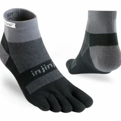 Injinji - Run Midweight Mini-Crew - Laufsocken Black / Grey Hot