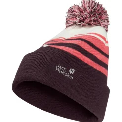 Hot - Kid's Stripy Pompom Beanie - Mütze Kopfbedeckungen|Alltagsbekleidung