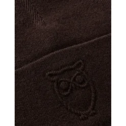 KnowledgeCotton Apparel - Embossed Owl DL Wool Beanie - Mütze New