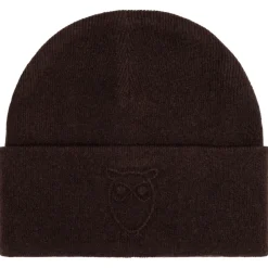 KnowledgeCotton Apparel - Embossed Owl DL Wool Beanie - Mütze New
