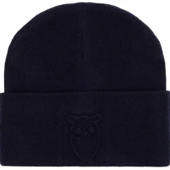 KnowledgeCotton Apparel - Embossed Owl DL Wool Beanie - Mütze New