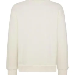 Clearance KnowledgeCotton Apparel - Loose Sweater With Badge At Chest - Pullover Egret