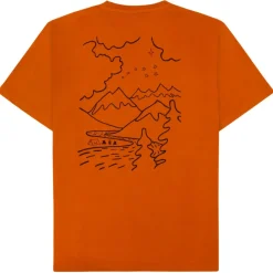 Hot KnowledgeCotton Apparel - S/S Heavy Single MTN Back Print - T-Shirt
