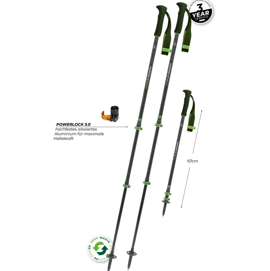 Komperdell - Carbon Evo Zero - Trekkingstöcke Green Outlet