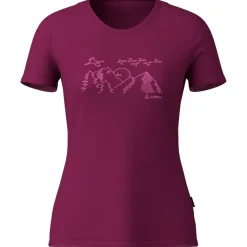 Lu00f6ffler Löffler - Women's Printshirt Sunset Merino-Tencel - Merinoshirt Discount