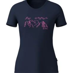 Lu00f6ffler Löffler - Women's Printshirt Sunset Merino-Tencel - Merinoshirt Discount