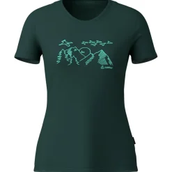Lu00f6ffler Löffler - Women's Printshirt Sunset Merino-Tencel - Merinoshirt Discount