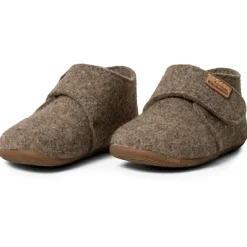 Clearance Living Kitzbühel - Kid's Franzi Filz Klettschuh - Hausschuhe Kinder Hüttenschuhe