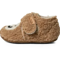 Living Kitzbu00fchel Living Kitzbühel - Kid's Smiley Plüsch-Klettschuh - Hausschuhe Camel