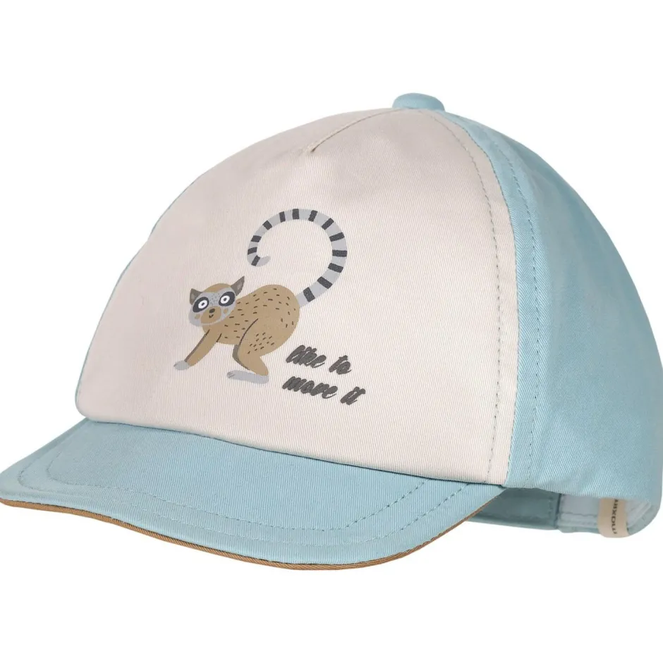 maximo - Baby Boy's Cap Lemur Flexdach mit Klettverschluß - Cap Cloud Blue Best