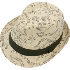 maximo - Kid's Mini Boy Trilby Dino - Hut White Sand / Dark Olive Discount