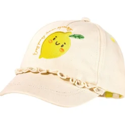 maximo - Kid's Mini Girl Cap Lemon Klettverschluß - Cap Off-White