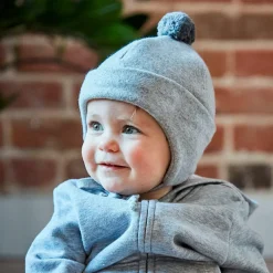 maximo - Kid's Mini-Mütze mit Pompon und Bindeband - Mütze Hot