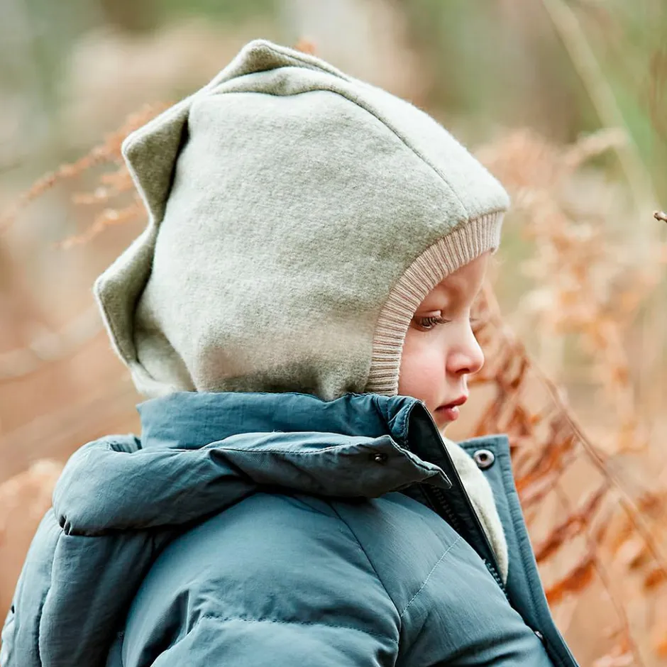 maximo - Kid's Mini-Schlupfmütze Dino - Sturmhaube Mineral / Light Brown Melange Outlet