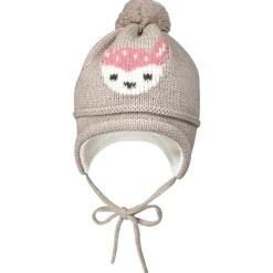 Outlet maximo - Mini Girl-Mütze Intarsia Reh - Mütze Buchemeliert