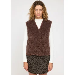 Outlet - Women's Faux-Fur Vest - Fleeceweste Westen|Alltagsbekleidung