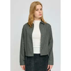 Mazine - Women's Flannel Shirt - Hemd Anthracite Melange New