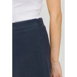 Mazine - Women's Linen Midi Skirt - Rock Online
