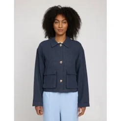 Outlet Mazine - Women's Short Linen Jacket - Freizeitjacke