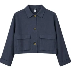 Outlet Mazine - Women's Short Linen Jacket - Freizeitjacke