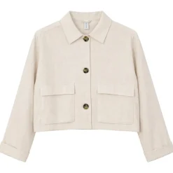 Outlet Mazine - Women's Short Linen Jacket - Freizeitjacke