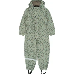 Outlet Mikk-Line - Kid's PU AOP Rain Suit with Fleece - Overall Iceberg Green
