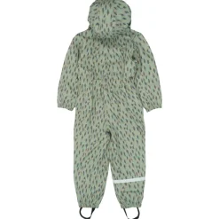 Outlet Mikk-Line - Kid's PU AOP Rain Suit with Fleece - Overall Iceberg Green