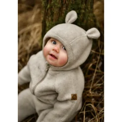 Mikk-Line - Wool Baby Suit with Ears - Overall Outlet