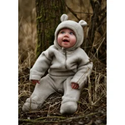 Mikk-Line - Wool Baby Suit with Ears - Overall Outlet